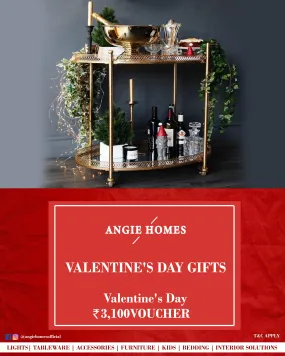 Online Happy Valentine's Day Gift Card Voucher for Bar Trolley