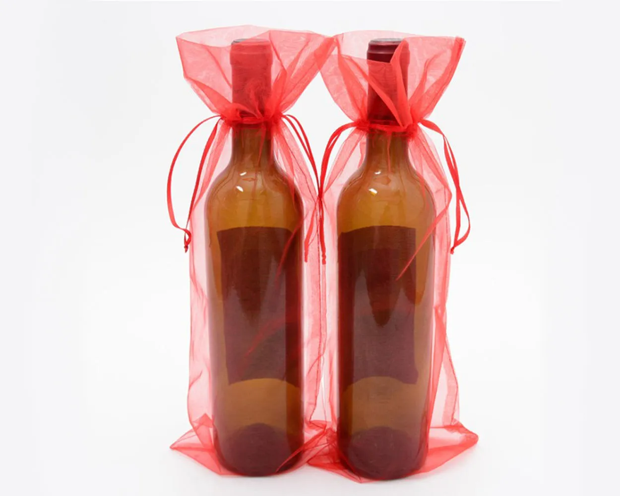 Organza Wine Bottle Bags 24 Pieces Wine Gift Bags