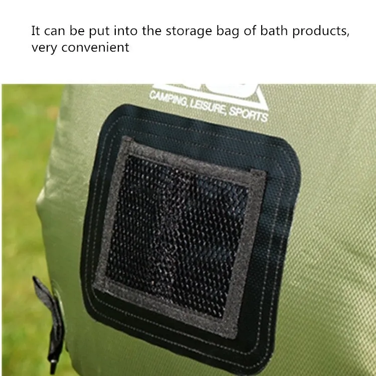 Outdoor Bathing Bag Self-driving Camping Solar Hot Water Bottle 20L Water Storage Bag(Army Green)