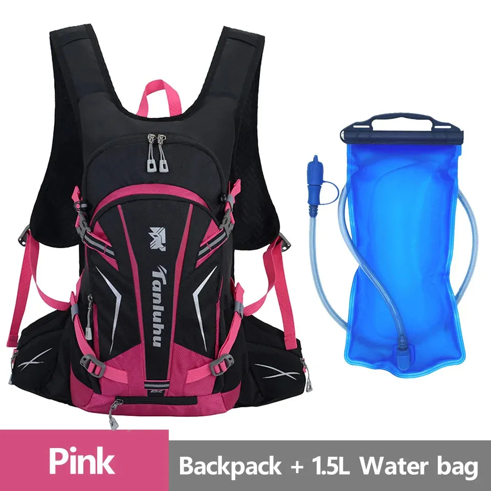 Outdoor Sport Cycling Backpack Man Women Waterproof Breathable Hiking Mountaineering Water Bottle Bag Helmet Pocket Backpack