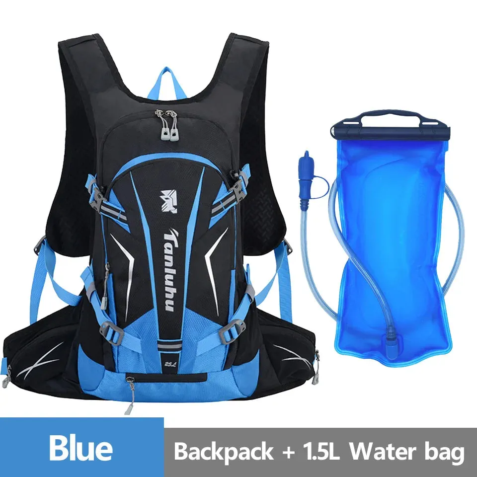 Outdoor Sport Cycling Backpack Man Women Waterproof Breathable Hiking Mountaineering Water Bottle Bag Helmet Pocket Backpack