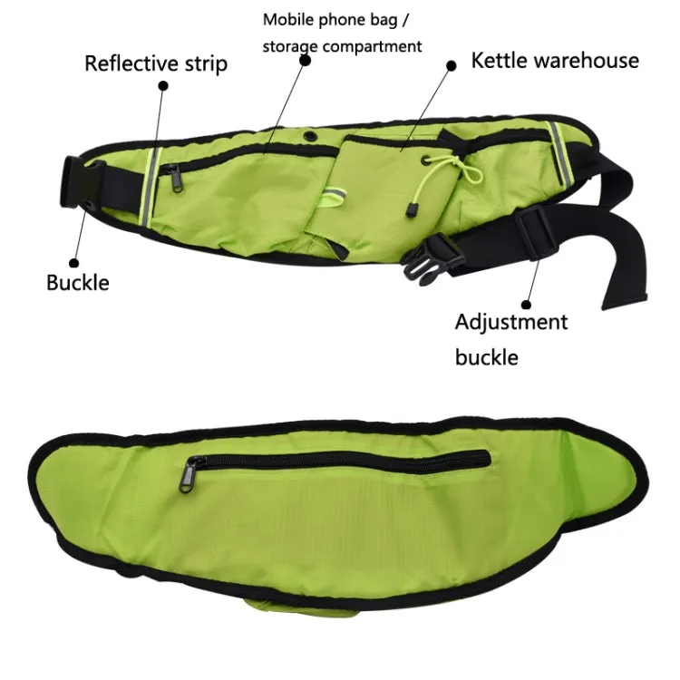 Outdoor Sports Water Bottle Waist Bag Multifunctional Fitness Running Mobile Phone Invisible Waist Bag(Fluorescent Green)