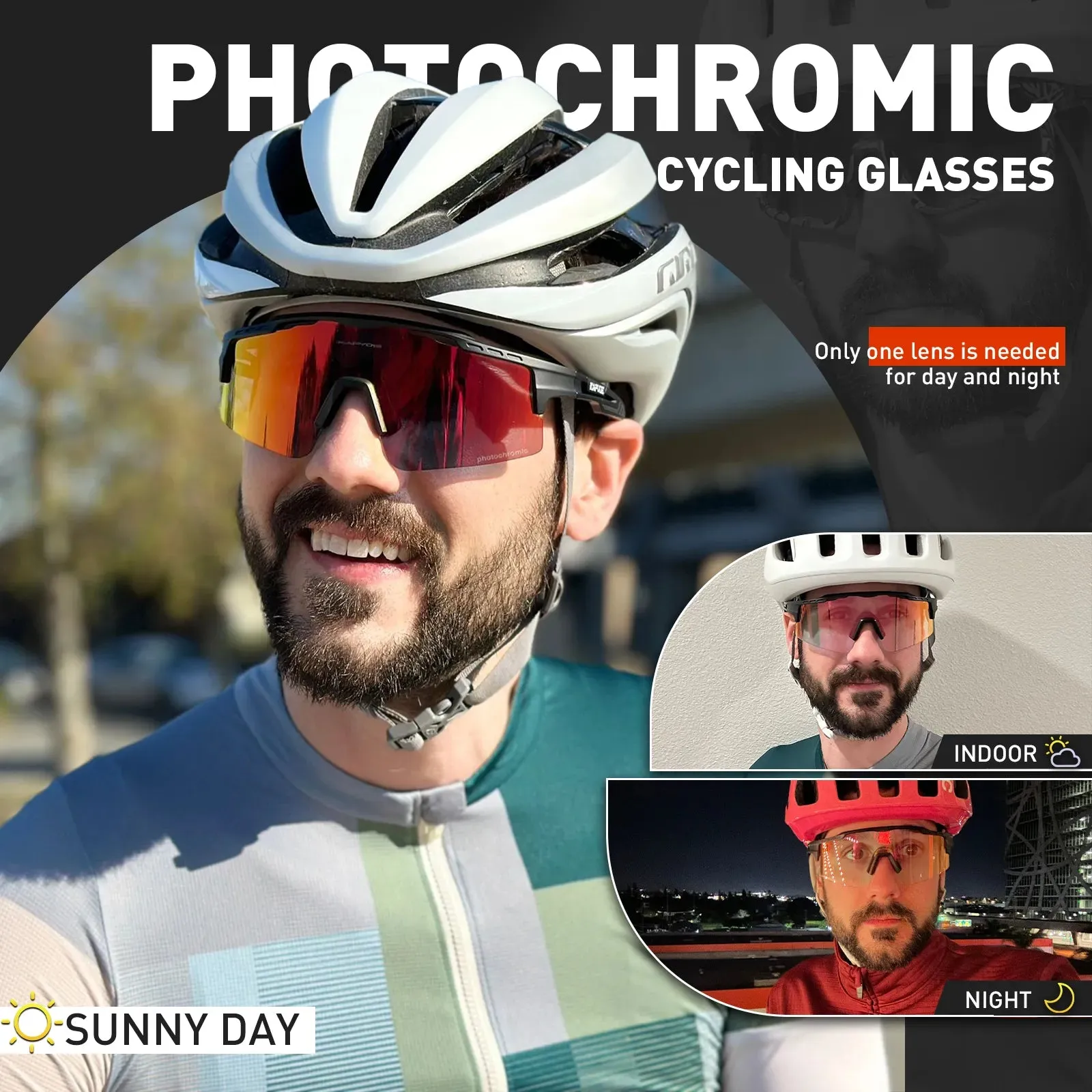 Photochromic Sunglasses UV400 Bike Bicycle Glasses Men's Blue Sports Woman Cycling Eyewear Outdoor MTB Glasses Bike Goggles