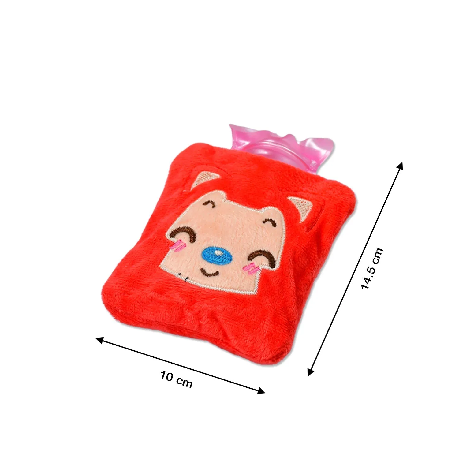 Pink Cat small Hot Water Bag with Cover for Pain Relief, Neck, Shoulder Pain and Hand, Feet Warmer, Menstrual Cramps.