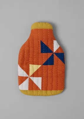 Pinwheel Patchwork Hot Water Bottle Cover | Spice