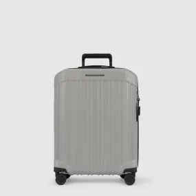 Piquadro Pq-Light 55Cm Ultra Slim Hardcase 4 Double Wheel Cabin Trolley Grey - Bv4425Pqls2/Gr2