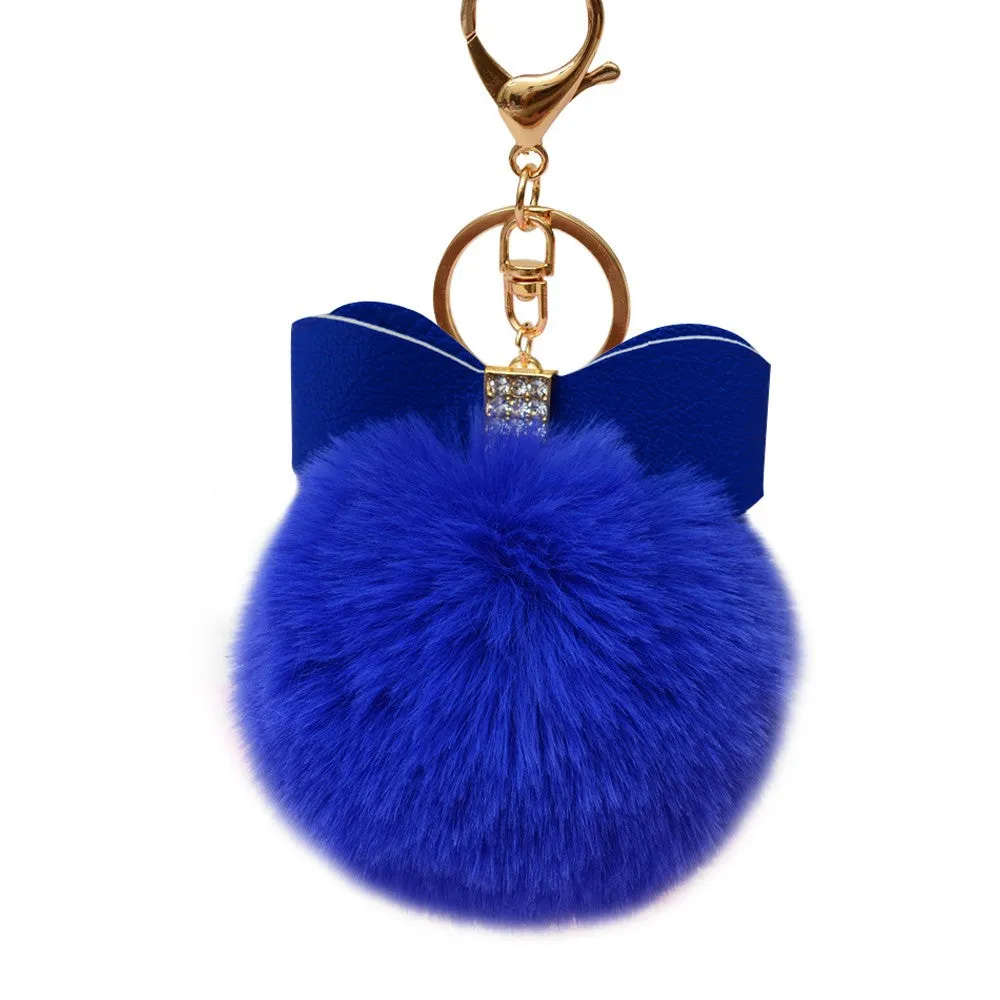 Pom Pom Fur Key Chain Accessory