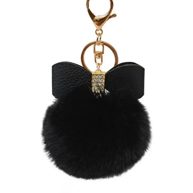 Pom Pom Fur Key Chain Accessory