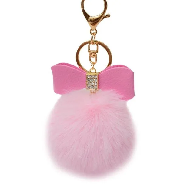 Pom Pom Fur Key Chain Accessory