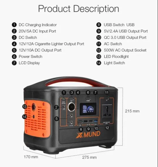 Portable Generator Charging Power Station Bank