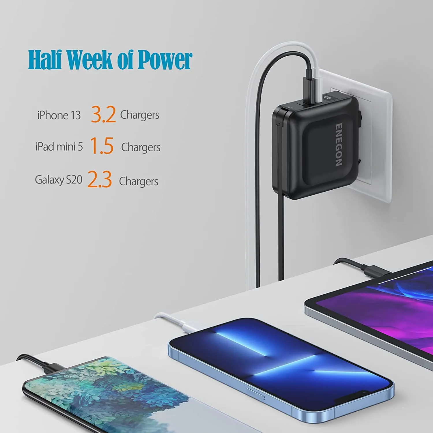 Power bank with AC outlet 3 in 1 -15000mAH