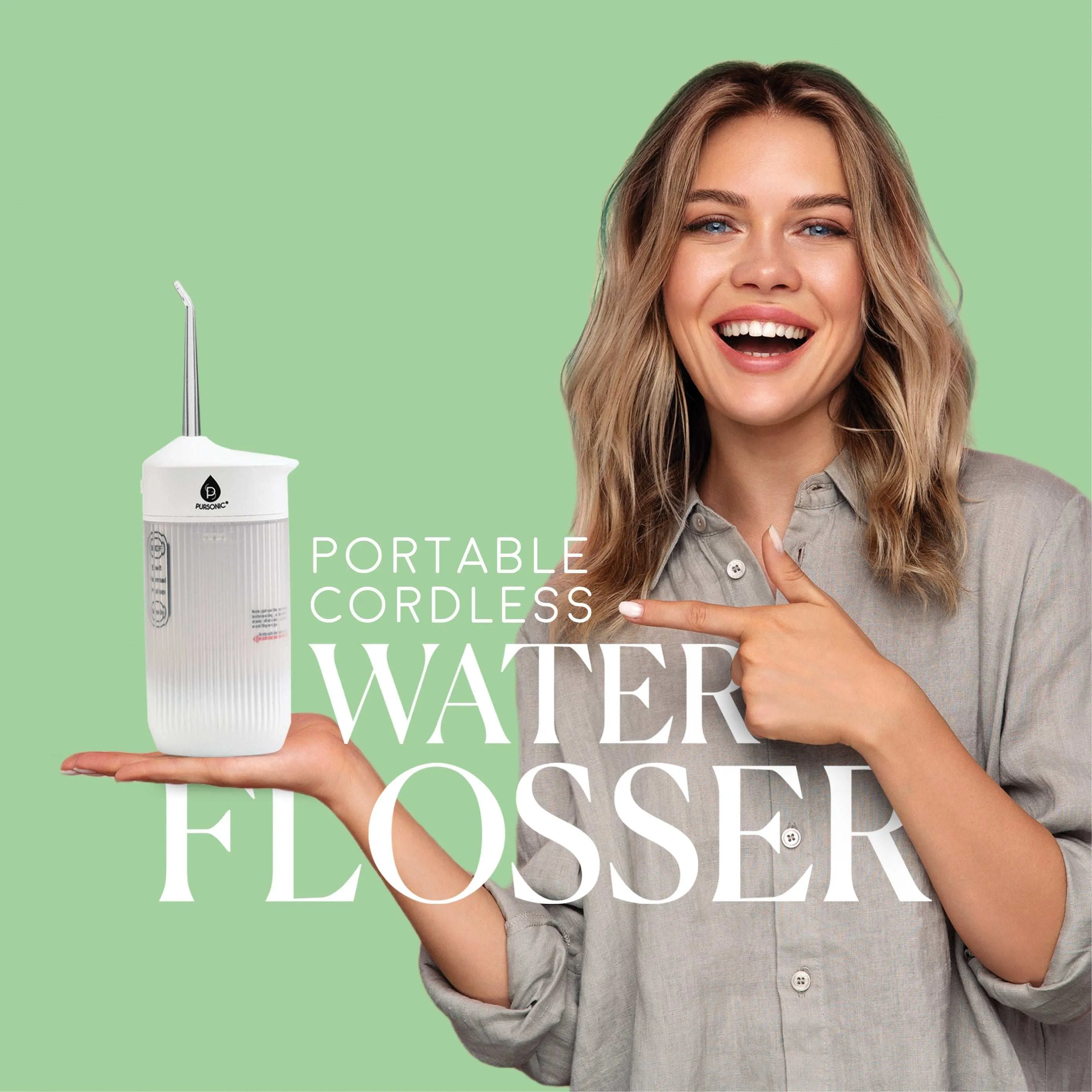 Pursonic Portable USB Rechargeable Collapsible Water Flosser