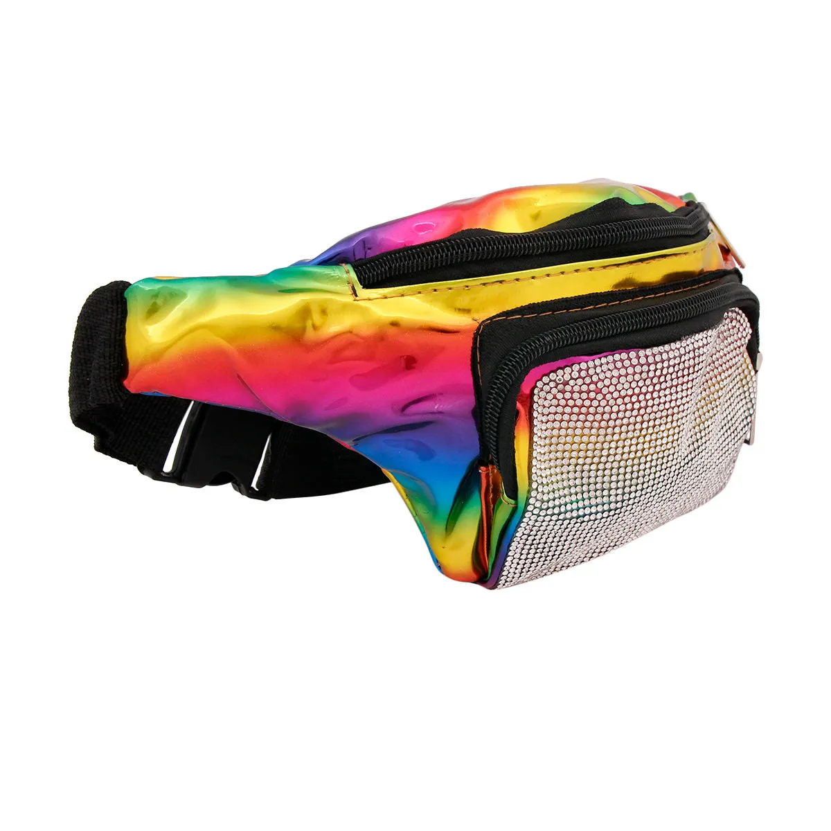 Rainbow Rhinestone Fanny Pack