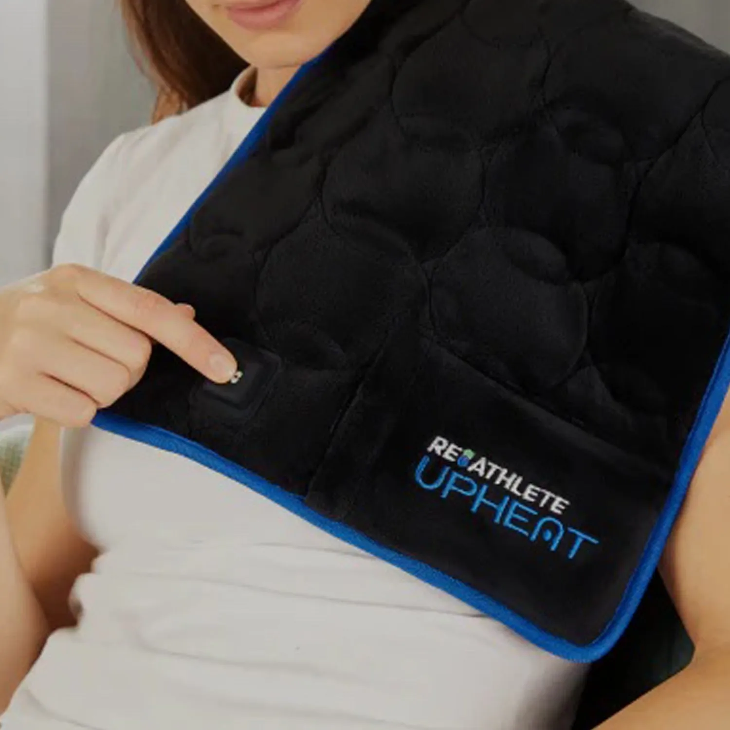 REATHLETE UPHEAT Heating Pad for Back Pain Relief | Wireless, Portable Weighted Heating Pad