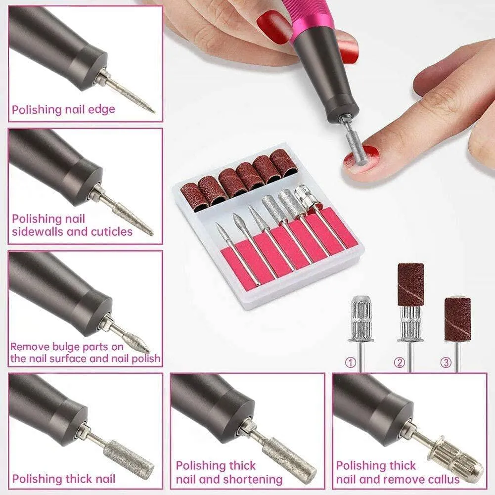 Rechargeable Nail Drill Kit with 2000mAh Phone Power Bank