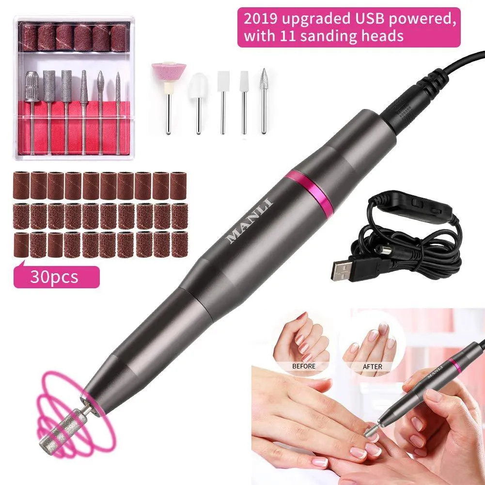 Rechargeable Nail Drill Kit with 2000mAh Phone Power Bank