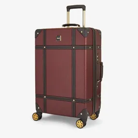 Rock Vintage Spinner Medium Suitcase 67cm - Burgundy