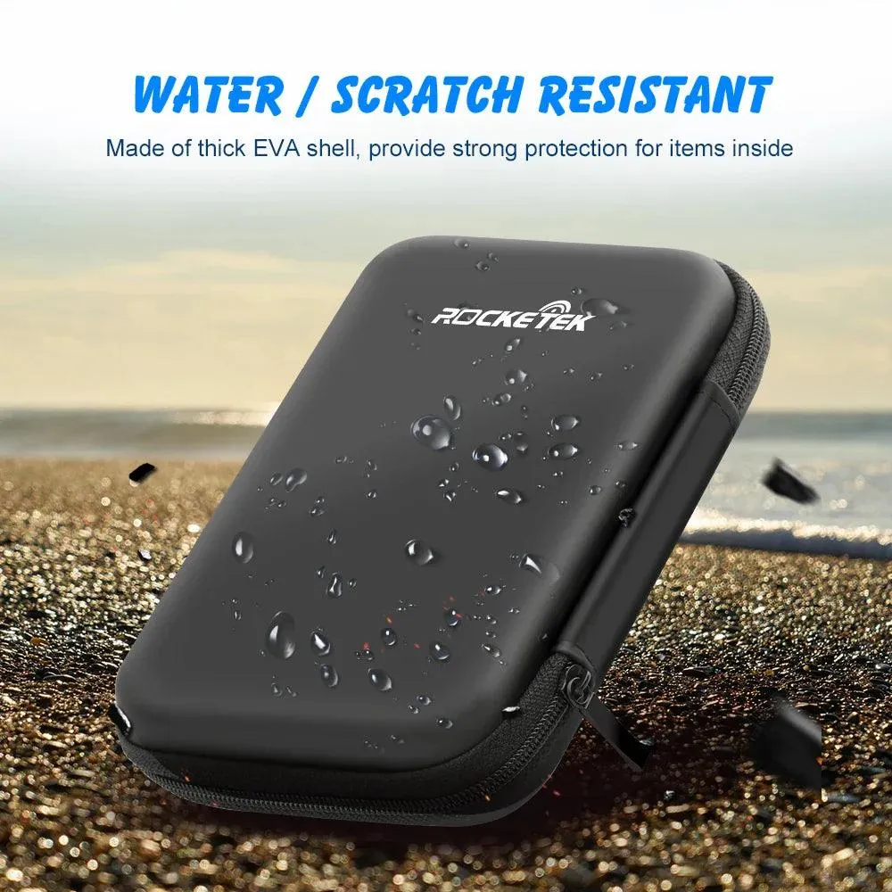 Rocketek Premium Tech Storage Bag for HDDs & Power Banks: Ultimate Protection on the Move