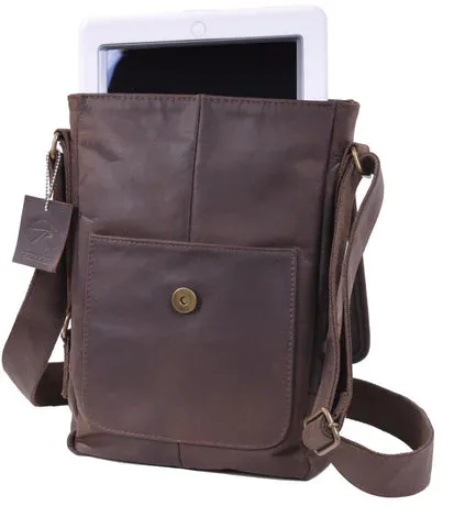 Rothco Brown Leather Messenger Bag