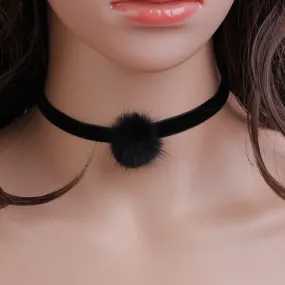 Sable Fur Choker Necklace