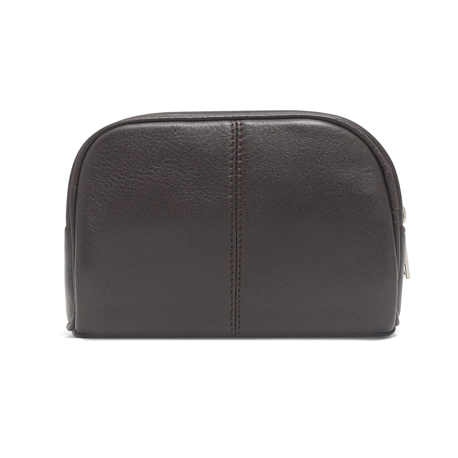 Sasha Black Leather Wash Bag for Women