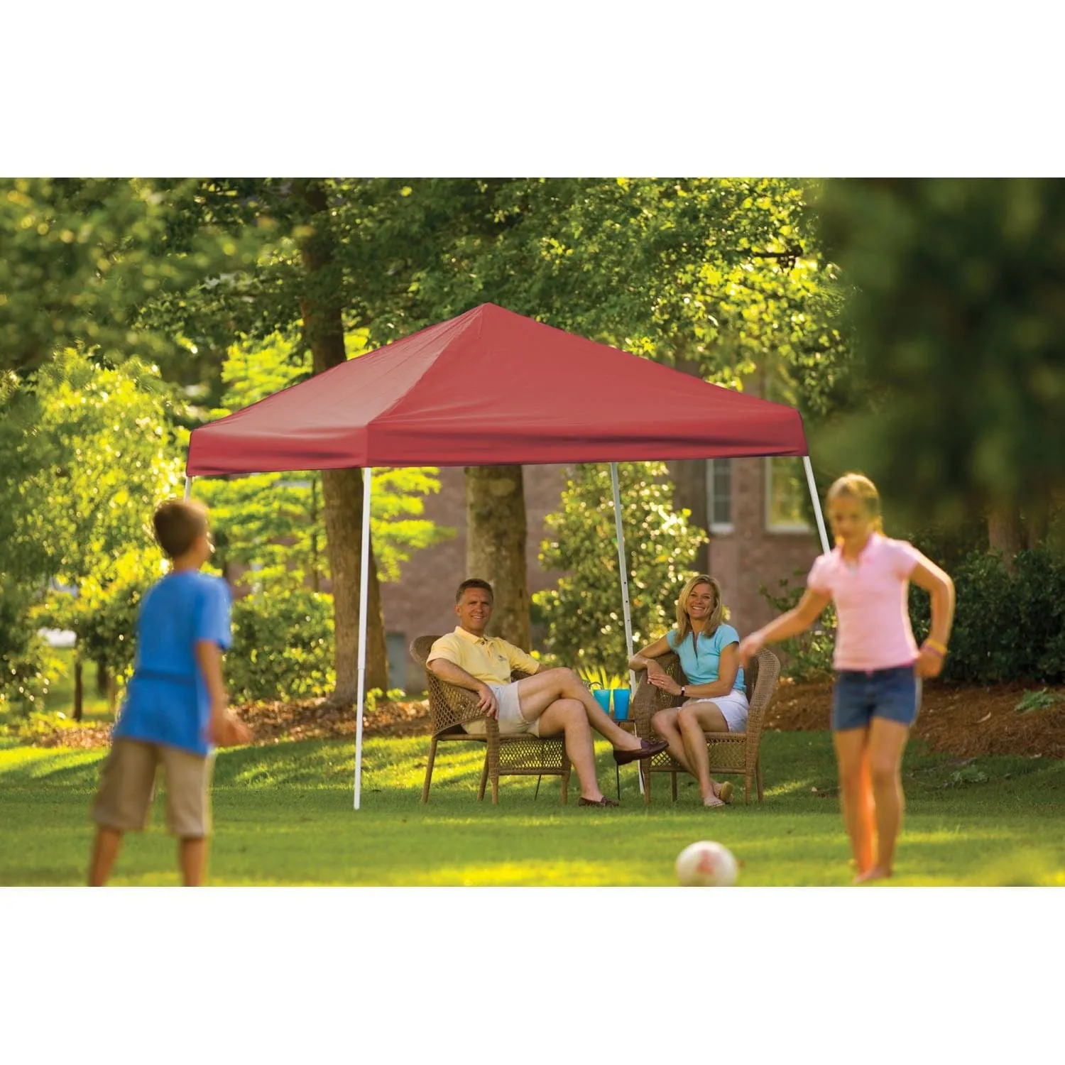 ShelterLogic | Pop-Up Canopy HD - Slant Leg 10 x 10 ft. Red