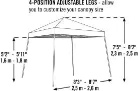 ShelterLogic | Pop-Up Canopy HD - Slant Leg 8 x 8 ft. Red