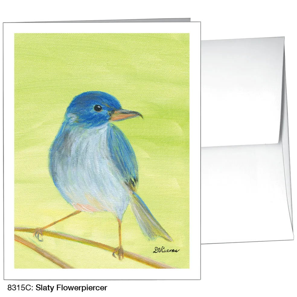 Slaty Flowerpiercer, Greeting Card (8315C)