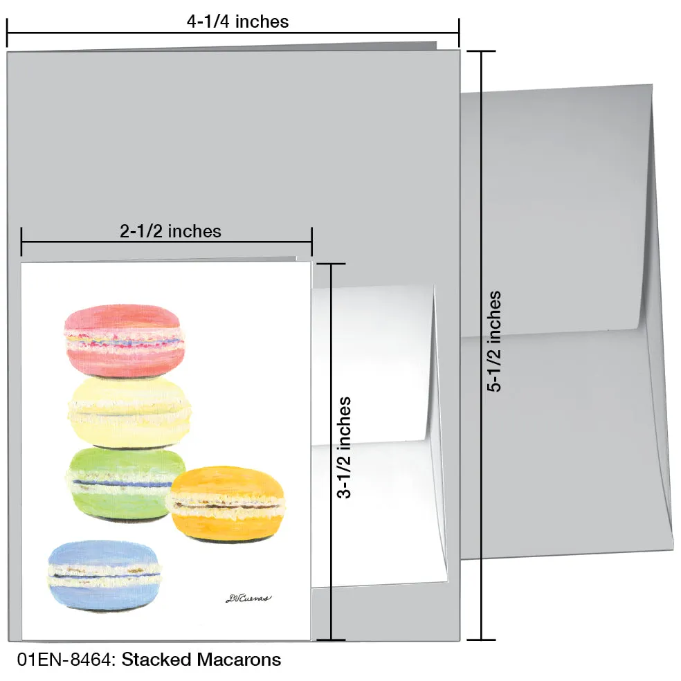 Stacked Macarons, Greeting Card (8464)