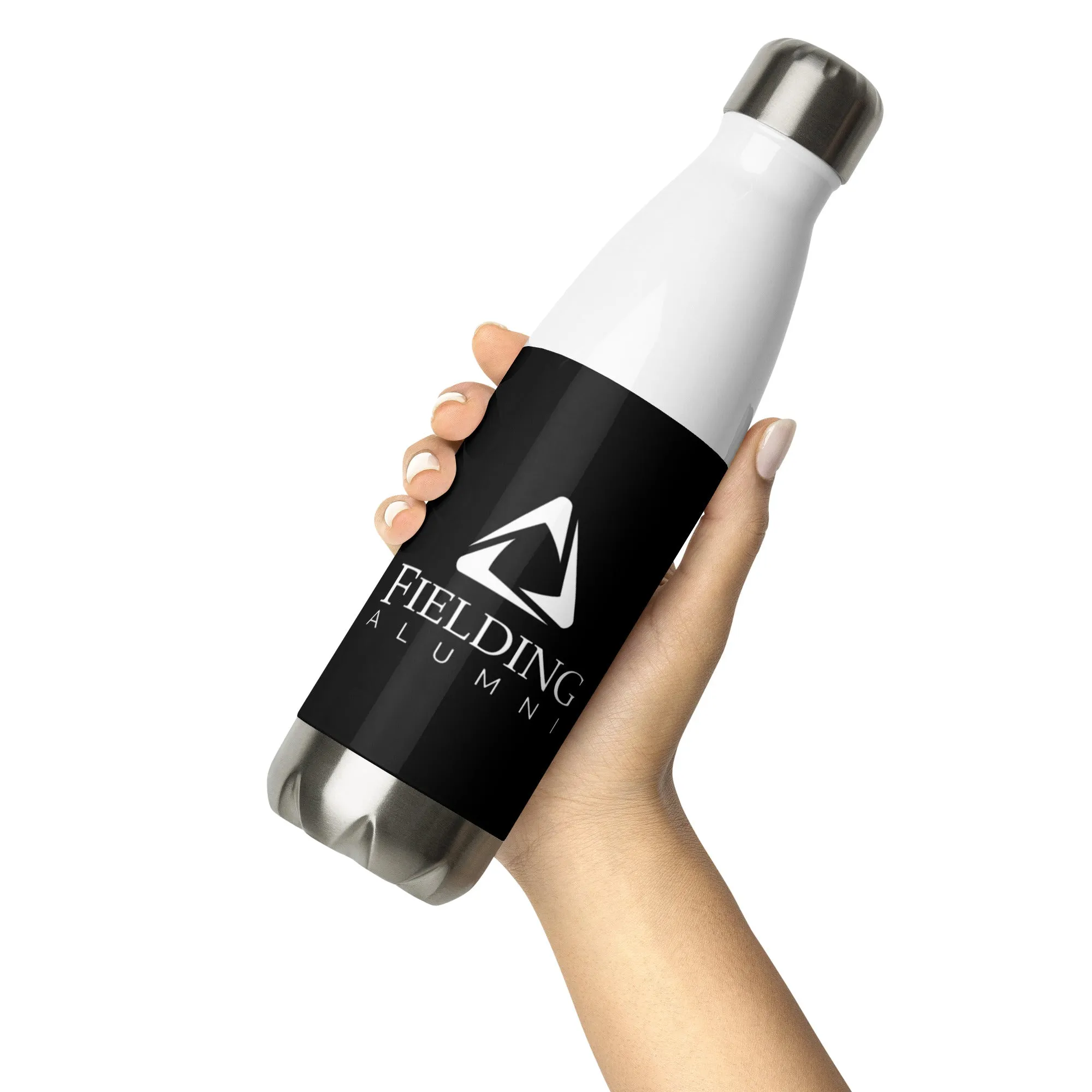 Stainless Steel Water Bottle - Black | Alumni Logo