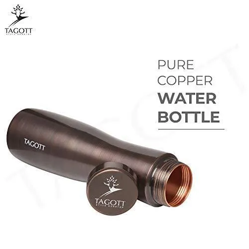 TAGOTT® Handmade 100% Pure Copper Apsara Antique Water Bottle : A Premium Design Bottle with Ayurvedic Health Benefits