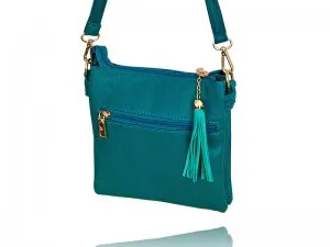 Tassel Small Messenger - Teal