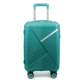 THE CLOWNFISH Denzel Series Luggage Polypropylene Spinner Hardside Case Suitcase 8 Wheel Trolley Bag With Tsa Lock- Teal (Small Size, 56 Cm-22 Inch), 33 Centimeters, 23 Centimeters