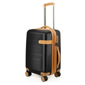 THE CLOWNFISH Kenzo Series Expandable Luggage ABS & Polycarbonate Exterior Hard Case Suitcase Eight Wheel Trolley Bag with TSA Lock- Champagne (Medium size, 63 cm-25 inch)