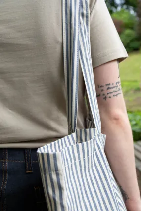 The Quarry Bank Stripe Tote Bag - Navy/White