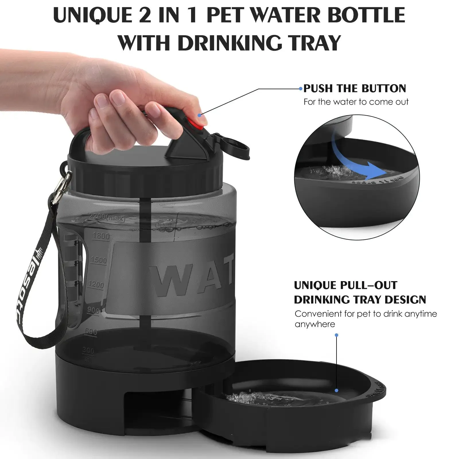 ThirstTrek – Large Capacity Dog Water Bottle