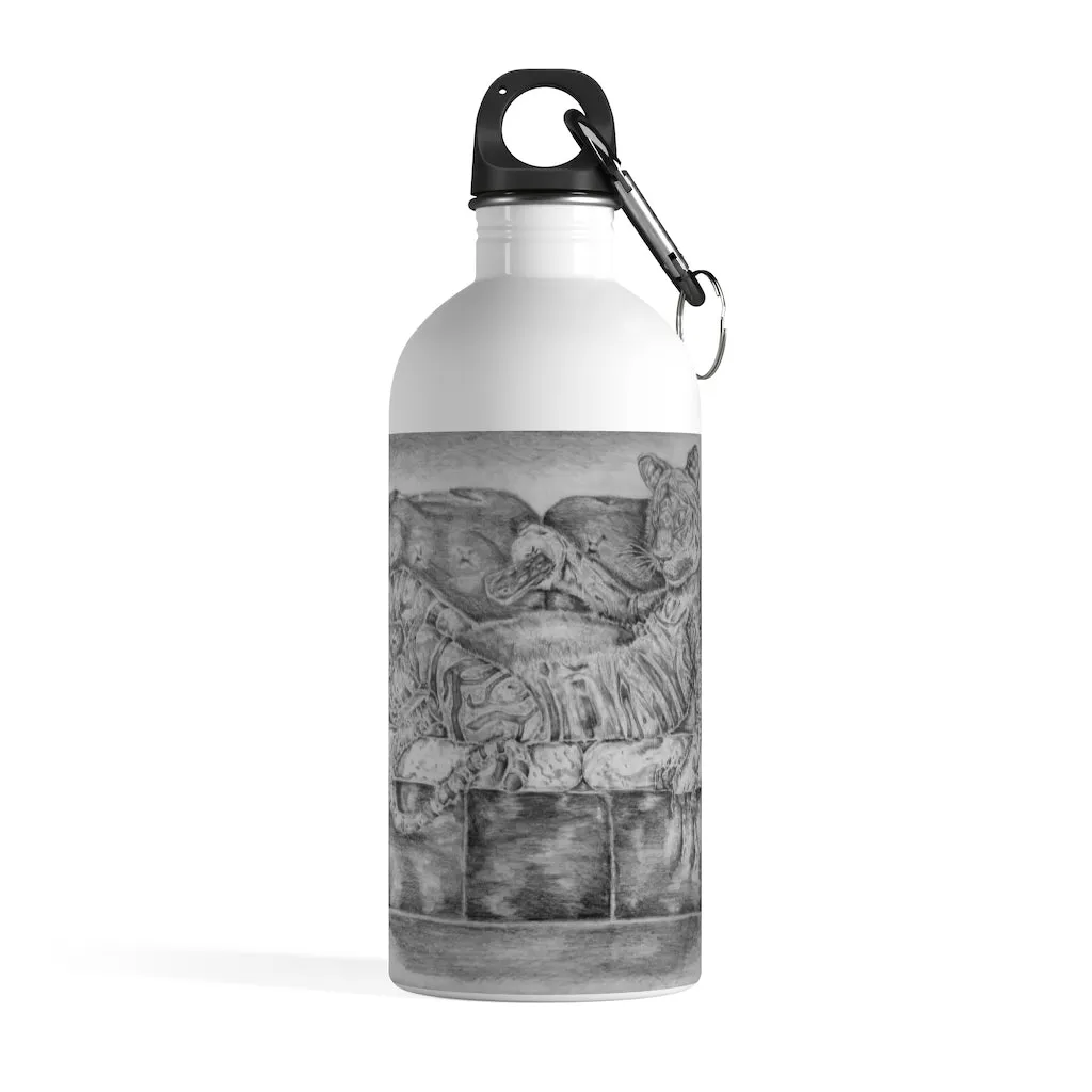 Tiger on a Couch Stainless Steel Water Bottle