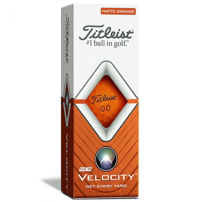 Titleist Velocity Matte Orange Golf Balls - 12 Pack