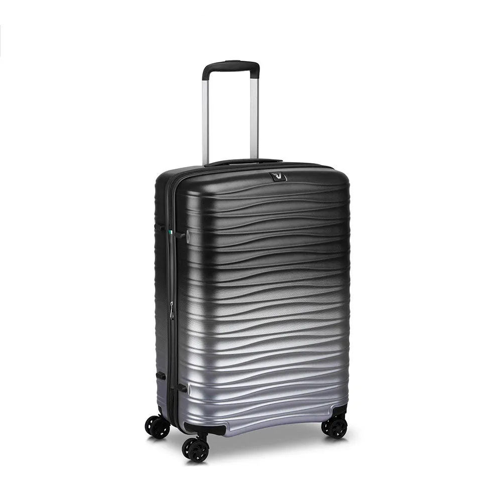 Trolley Medio Espandibile Rigido RONCATO 65cm 4 Ruote Linea Wave Spot Colore Nero