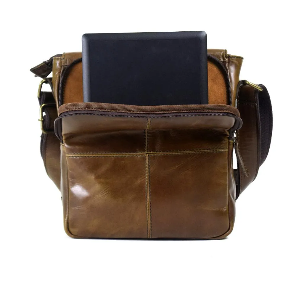 Urban Messenger Bag in Chocolate Leather - Cncled carry