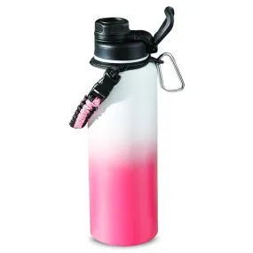 Urbane Home Water Bottle | Steel Water Bottle for Daily Use | Vacuum Insulated Flask Water Bottle with Rope | Hot & Cold Water Bottle | 1200 ML | LX-230615 | Pink & White