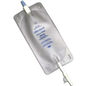 Uro-Safe Vinyl Leg Bag with Thumb Clamp, Medium 18 fl oz.