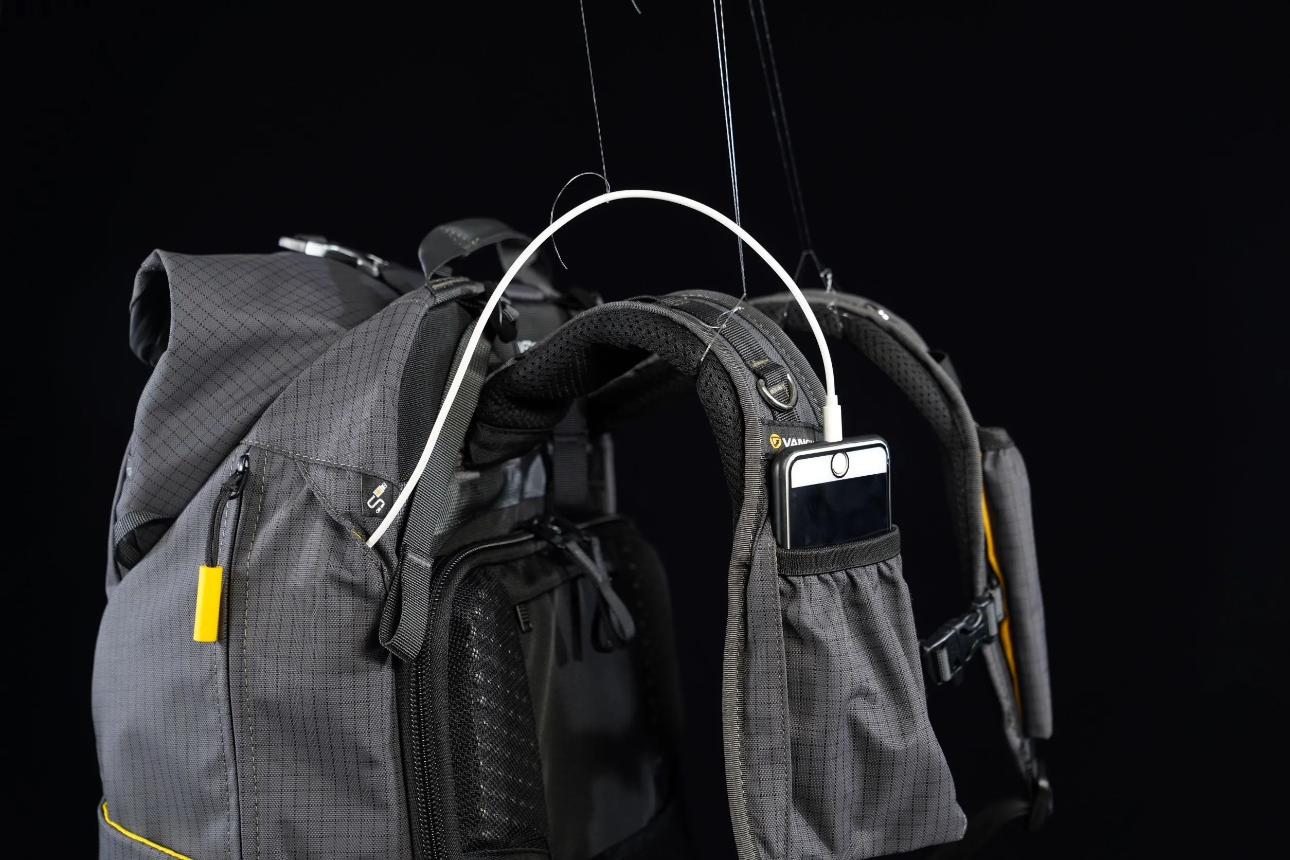 VEO Active 53 Gray Camera Backpack w/ USB Charger Connection