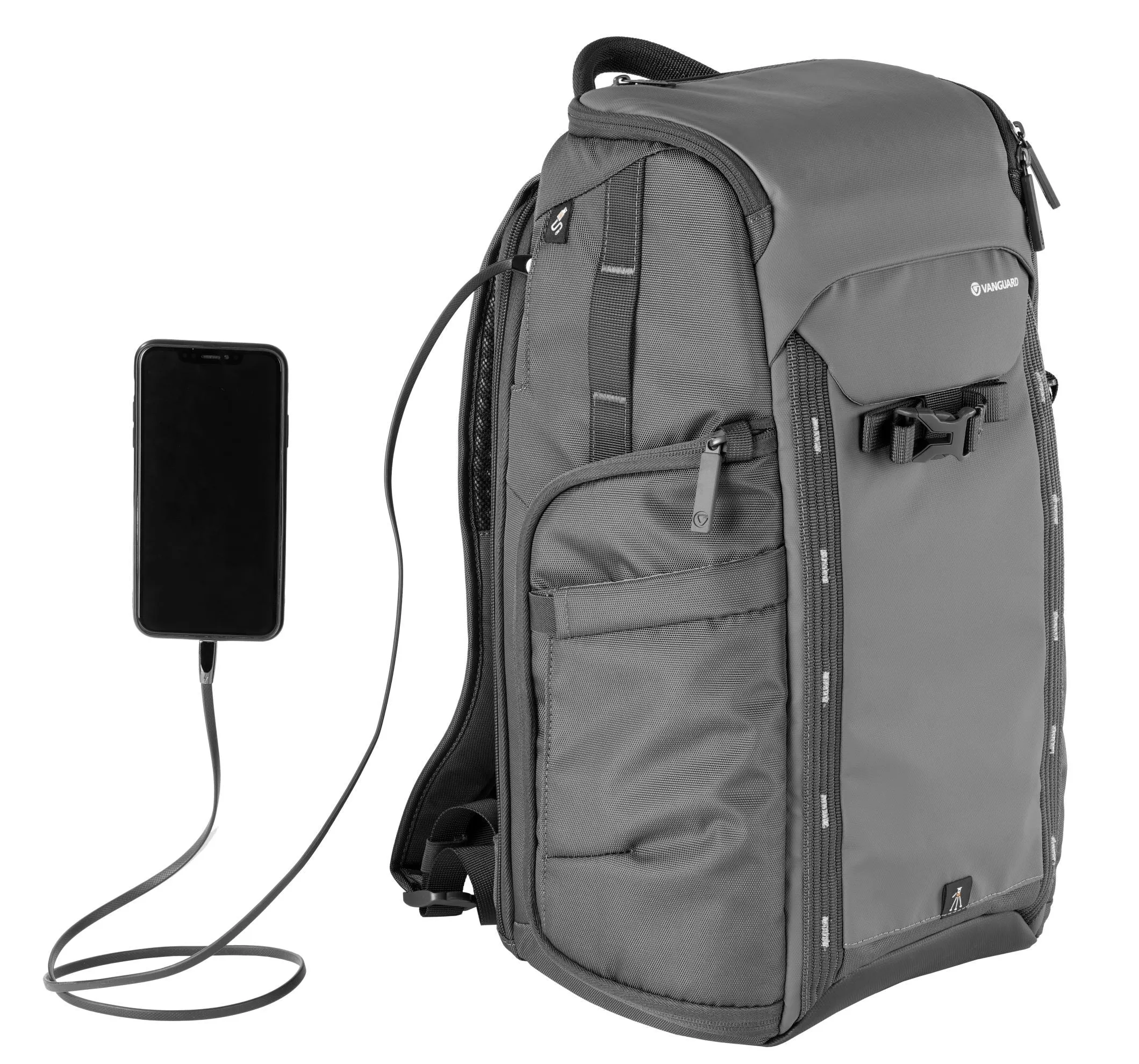 VEO Adaptor R44 Gray Camera Backpack w/ USB Port - Rear Access