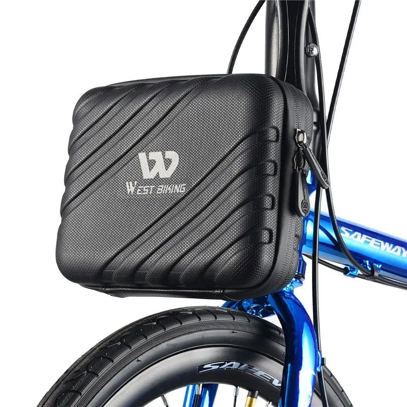 Waterproof Bicycle Bag Hard Shell Bike Bag Front Electric Scooter Panniers Reflective Storage Case Cycling Bag