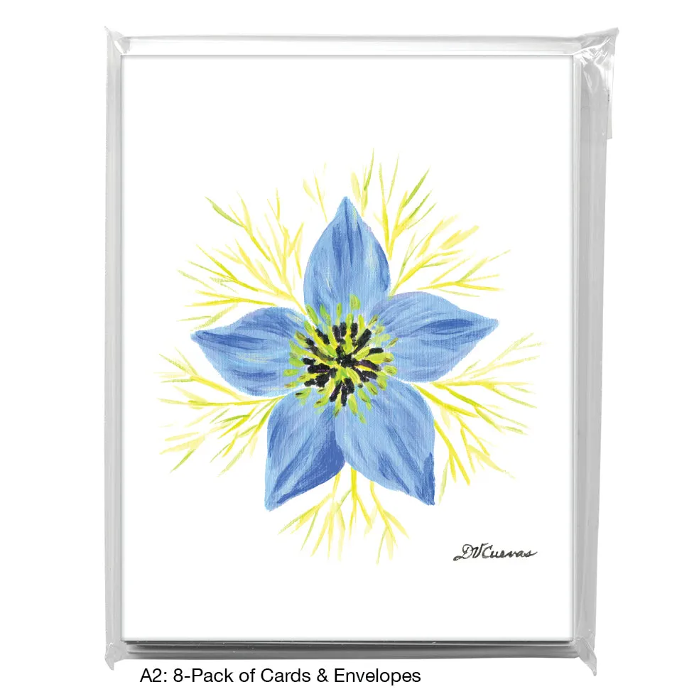 Wild Flower In Blue, Greeting Card (7726)