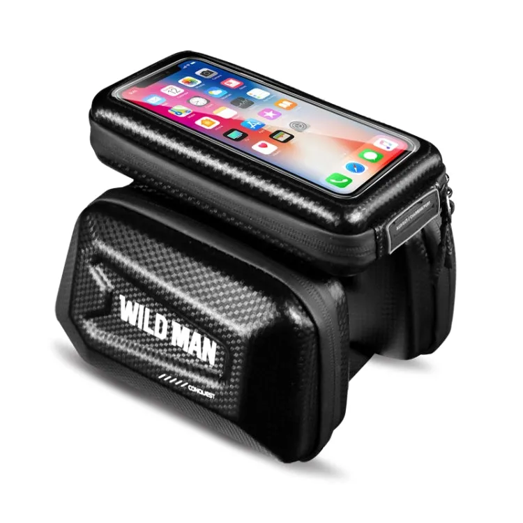 WILD MAN E6S Waterproof Front Bag Touch Screen MTB Bag Large Capacity Bicycle Tube Bag Riding Accessories