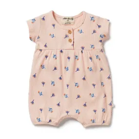 WILSON & FRENCHY LITTLE FLOWER RIB PLAYSUIT