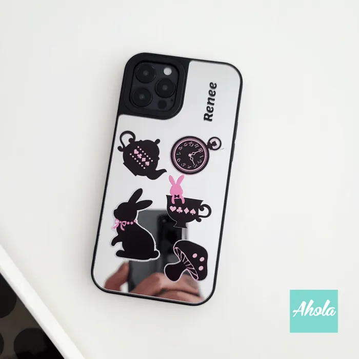 【Wonderland】Protective Mirror Phone Case 全包邊鏡面名字電話殼