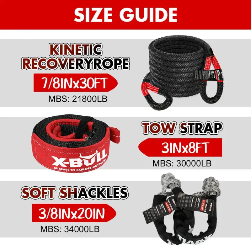 X-Bull Kinetic Recovery Rope Kit